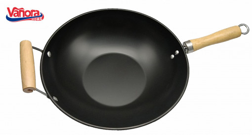 Tigaie wok cu 2 manere din lemn, 32x8 cm, acoperire non-stick, Arizzo - Img 3