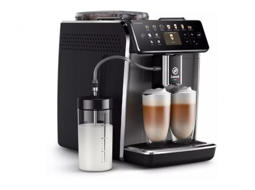 Aparat automat de cafea, Saeco, Spumator lapte, 16 programe, Touchscreen, 1500 W, 1.8 L, Negru