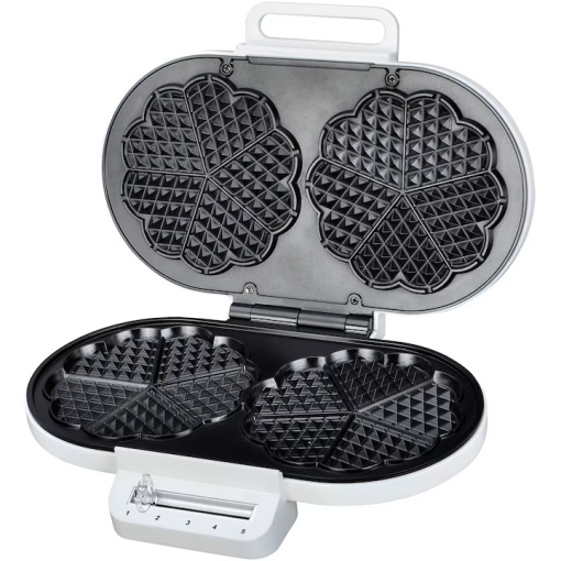 Aparat de facut gofre Heinner HWF-F14002WH, 1400W, capacitate: 2 gofre/vafe - Img 2