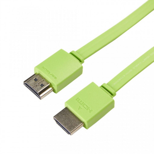 Cablu HDMI de mare viteza cu canal integrat pentru date Serioux, 1.5 m, Multicolor