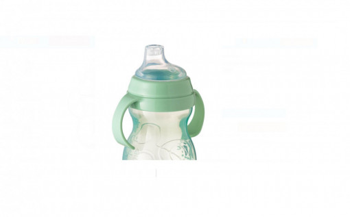 Cana cu Cioc &amp; Manere de Plastic, Verde Menta, 300 ml, Kikka Boo - Img 2