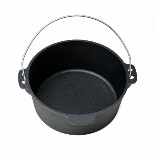 Ceaun din fonta pura cu capac, 30×10 cm, 5.5 L - Img 3