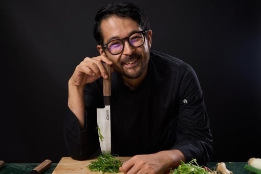 Cutitul bucatarului profesional, lungime lama 20 cm, lungime totala 34 cm, by chef Rikito Watanabe - Img 3