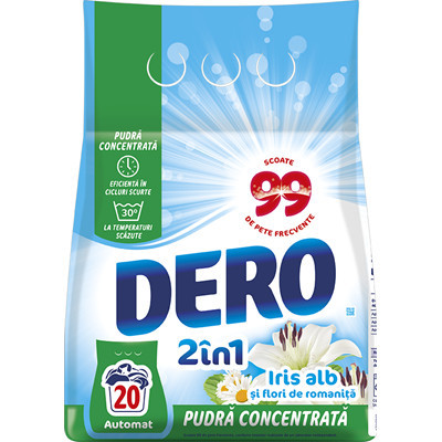 Detergent Rufe, Iris Alb, 1.5 Kg, DERO 2 in 1