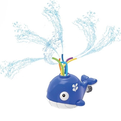Jucarie splash pentru copii, dimensiune 16 x 21 x 15 cm, se conecteaza la furtun, model Balena