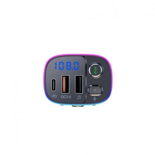 Modulator FM cu Bluetooth si RGB Serioux ABFM65, Type C, USB, Hands Free, Asistent vocal - Img 5