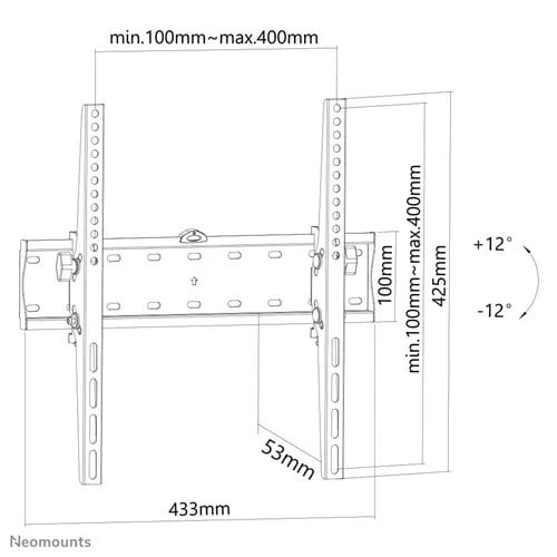 NM Screen TV Wall Mount Tilt 32&quot;-55&quot; - Img 5