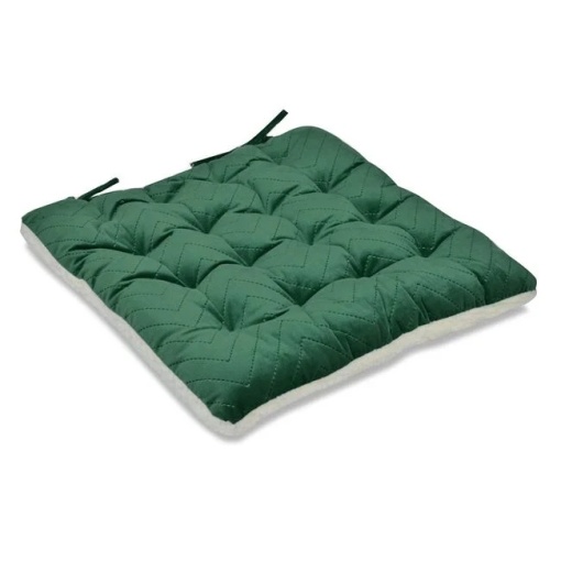 Perna catifelata decorativa pentru scaun, dimensiune 40x40x5 cm, Verde - Img 3