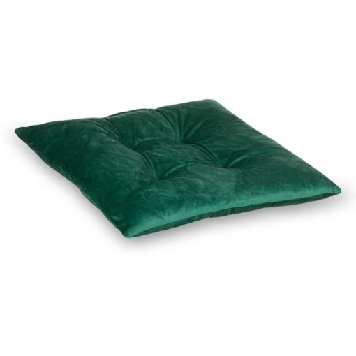 Perna decorativa catifelata pentru scaun, doua fete, dimensiune 40x40x4 cm, Verde - Img 2