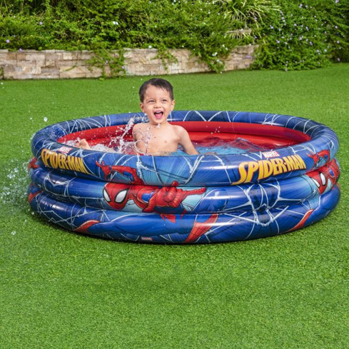 Piscina gonflabila pentru copii, 3 inele, dimensiune 1.22 x 0.30 m, capacitate 200 l, Spider-Man - Img 6