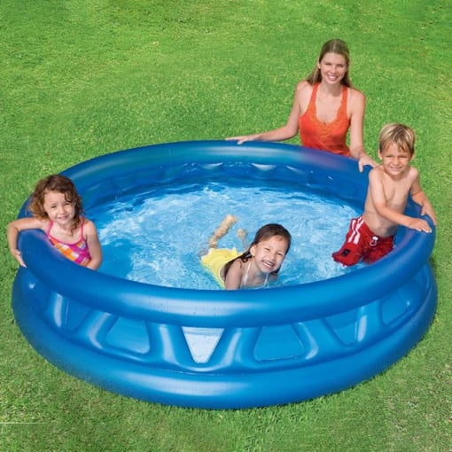 Piscina gonflabila pentru copii, dimensiune 188 x 46 cm, capacitate 450 l, Albastra - Img 2