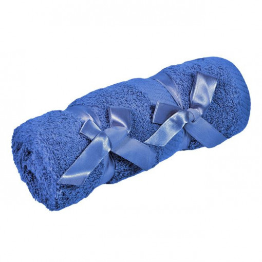 Prosop de baie din bumbac premium, 50x90 cm, Albastru