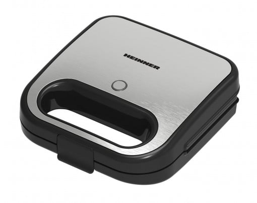 Sandwich maker HEINNER SILVERSTONE SM-K750FGSL, 750w, capacitate 2 sandwich-uri, placi antiadezive fixe tip grill, silver - Img 3