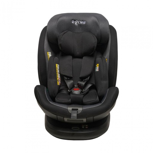 Scaun auto pentru copii U-grow Black, I-Size, rotativ 360 , Isofix, 40-150 cm - Img 1