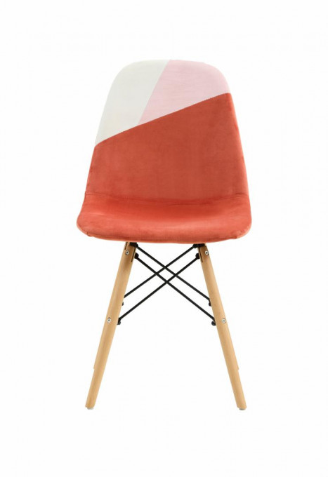 Set 2 scaune stil scandinav, 52x47x82 cm, Coral - Img 2