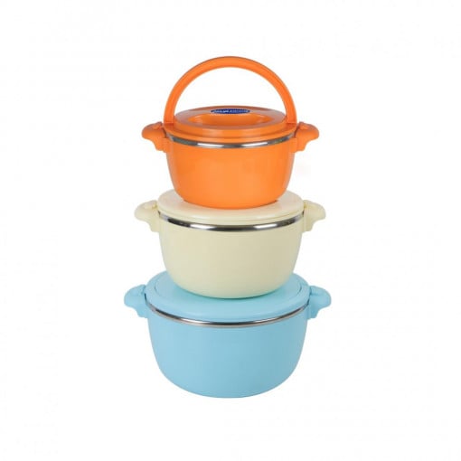 Set 3 caserole termice Cooking by Heinner, Nova, 2 - 4 - 6 L, Blue - Img 2