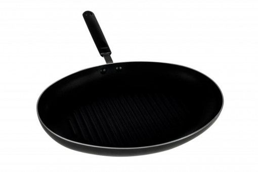 Tigaie ovala tip grill, Aluminiu, 35x26x 4.5 cm