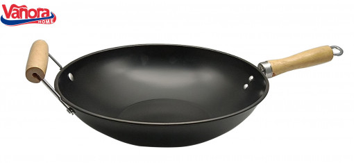 Tigaie wok cu 2 manere din lemn, 32x8 cm, acoperire non-stick, Arizzo - Img 4