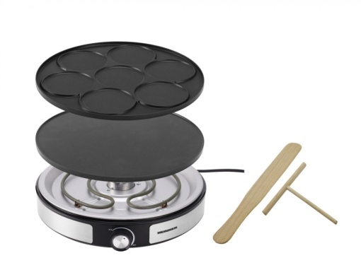 Aparat de fact clatite 2 in 1, HEINNER HCPM-F15RVSS, 1500W, placa reversibila 33 cm - Img 5