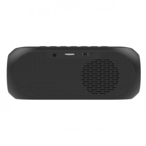 Boxa bluetooth cu radio si ceas digital, putere 5W, acumulator 1200 mAH, Negru - Img 4