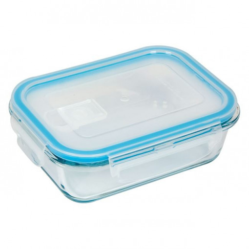 Caserola alimentara din sticla, dimensiune 17x12.5x5 cm, capacitate 650 ml - Img 1