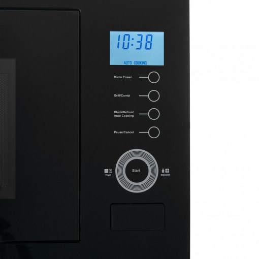 Cuptor cu microunde incorporabil Heinner HMW-25BIGBK, Capacitate 25L, Control touch, Display LCD - Img 4