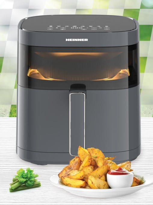 Friteuza cu aer cald dual heat HEINNER HAF-B6GRY17LG, 1700W, Capacitate cos 5.7L - Img 4