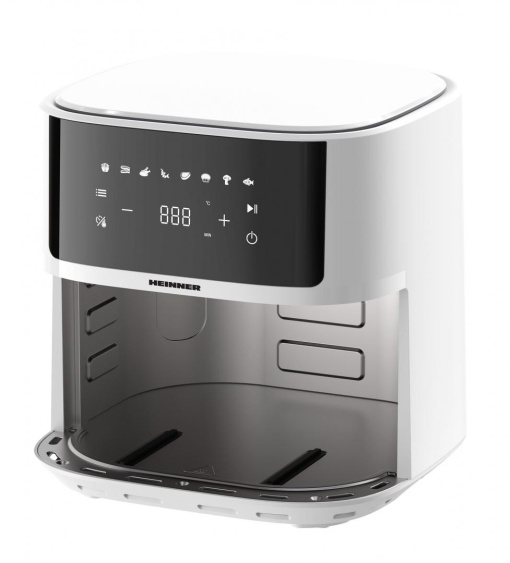 Friteuza cu aer cald HEINNER WhiteElinn HAF-B6WH17SQ, 1700 W, Capacitate cos 5.7 L - Img 3