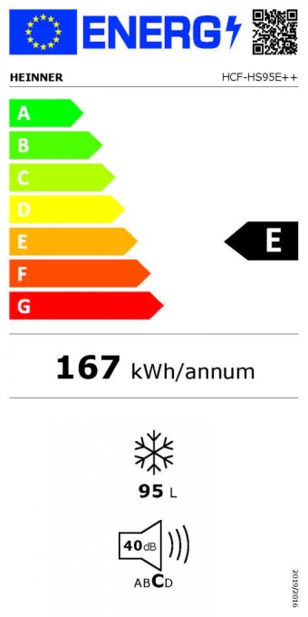 Lada frigorifica Heinner HCF-HS95E++, 95 l, Clasa E, Control mecanic, Alb - Img 3