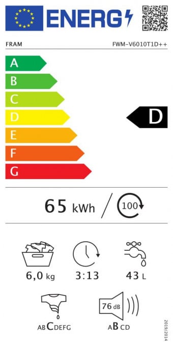 Masina de spalat rufe Fram FWM-V6010T1D++, 6 kg, 1000 rpm, Clasa D, Display LED, Anti-sifonare, Eco-Logic, Alb - Img 6