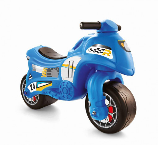 Motocicleta Dolu fara pedale, albastru, dimensiuni 50 x 71 x 27 cm
