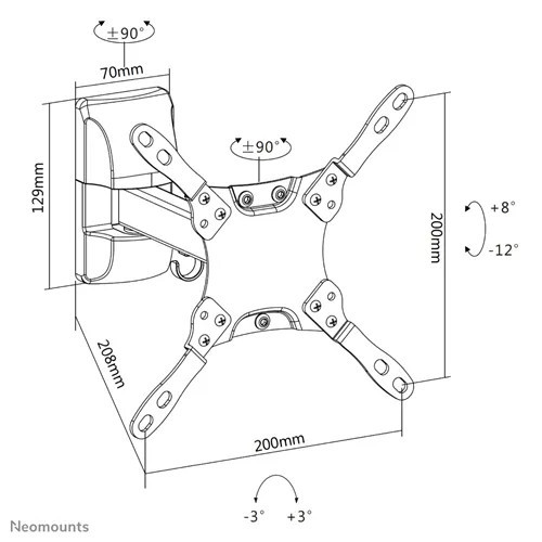 NM Select TV Wall Mount TiltTurn 10&quot;-32&quot; - Img 3