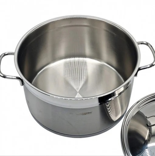 Oala cilindrica din inox cu capac, capacitate 11 l, diametru 28 cm, fund dublu, Hausberg HB- H 778 - Img 4