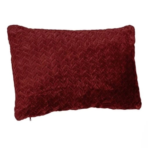 Perna decorativa cu doua fete, dimensiune 55x37x16 cm, Bordo