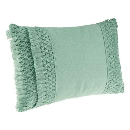 Perna decorativa macrame, dimensiune 50 x 30 x 13 cm, Verde menta