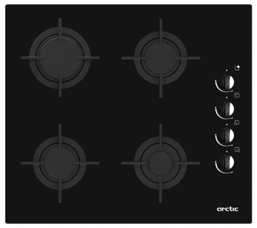 Plita incorporabila Arctic ARSGN64125S, Gaz, 4 arzatoare, Dispozitiv de siguranta, Gratare fonta, 60 cm, Sticla Neagra - Img 6