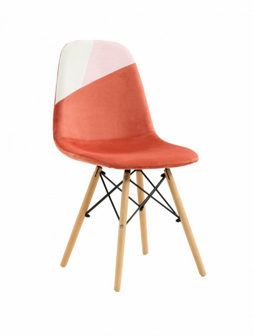 Set 2 scaune stil scandinav, 52x47x82 cm, Coral - Img 3