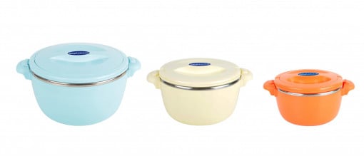 Set 3 caserole termice Cooking by Heinner, Nova, 2 - 4 - 6 L, Blue - Img 3