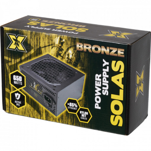 Sursa ATX Serioux 650W, Solas Bronze, PFC Activ, Certificare 80+ Bronze, Eff peste 85%, cabluri mansetate - Img 4