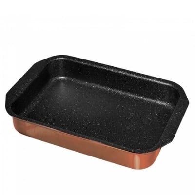 Tava cuptor aluminiu stantat, dimensiune 35.5X24.8X6.2 cm, acoperire antiaderenta, Brio Copper - Img 2