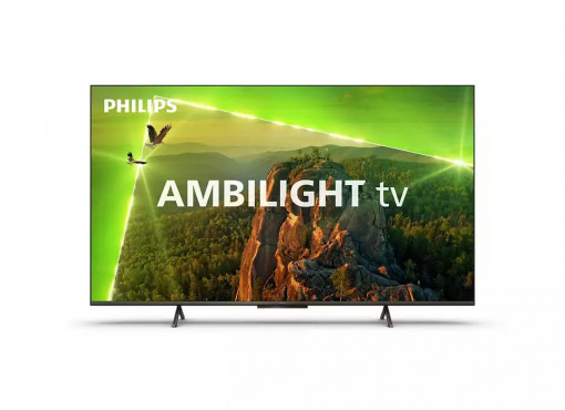 Televizor Philips AMBILIGHT tv LED 55PUS8118, 139 cm, Smart TV, 4K Ultra HD, Clasa F (Model 2023)