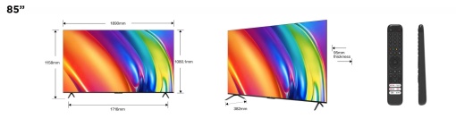 Televizor TCL LED 85P745, 214 cm, Smart Google TV, 4K Ultra HD, Clasa G (Model 2023) - Img 9