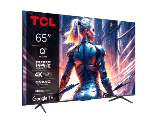 Televizor TCL QLED 65T8B, 164 cm, Smart Google TV, 4K Ultra HD, 100Hz, Clasa F (Model 2024) - Img 2