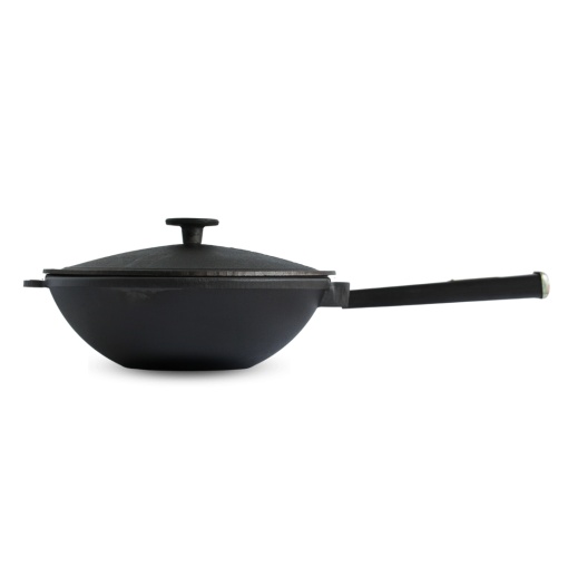 Tigaie wok fonta cu capac, 26×11 cm, 2.8 L - Img 6