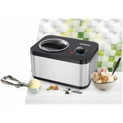 Aparat de facut inghetata Heinner SweetFreeze HICM-DW154SSBK, 120 W, Capacitate: 1.5 l, Functii: inghetata, iaurt, mixare, racire, bol inghetata detasabil - Img 8