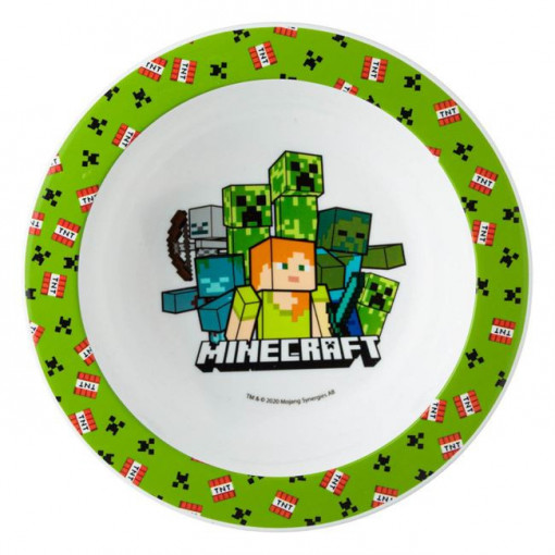 Bol din plastic pentru Copii model Minecraft, diametru 16 cm