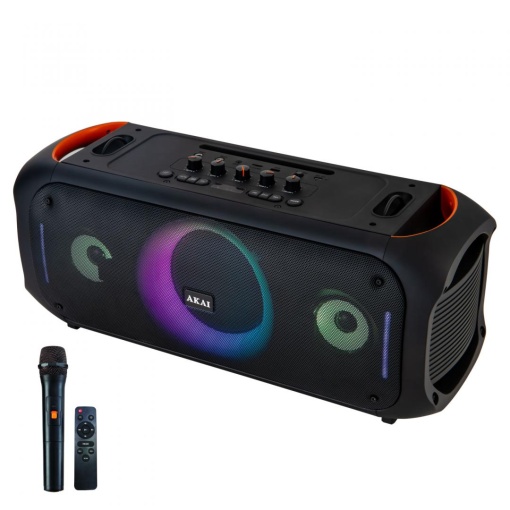 Boxa portabila AKAI ABTS-150, 80W, Bluetooth, USB, Radio FM, Negru - Img 1