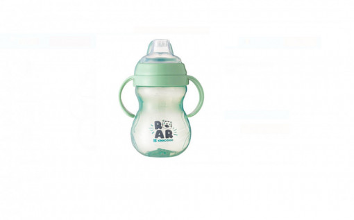 Cana cu Cioc &amp; Manere de Plastic, Verde Menta, 300 ml, Kikka Boo - Img 4