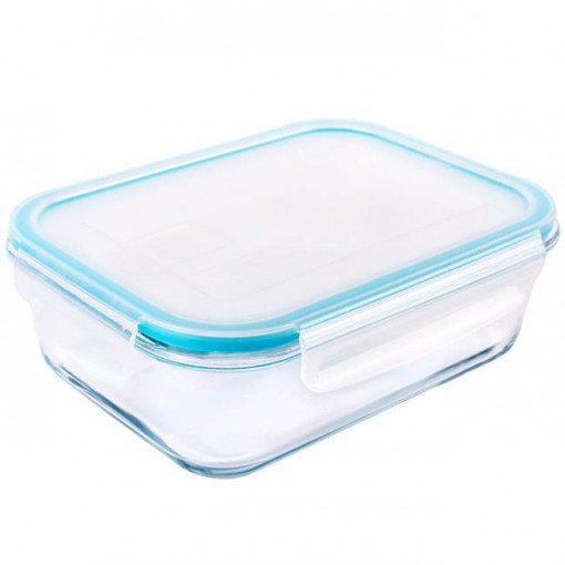 Caserola alimentara din sticla, dimensiune 19x19x7 cm, capacitate 1l - Img 1