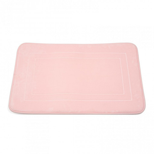 Covoras baie spuma memorie, 50 x 80 cm, Heinner HR-BATHMAT-80R, Roz